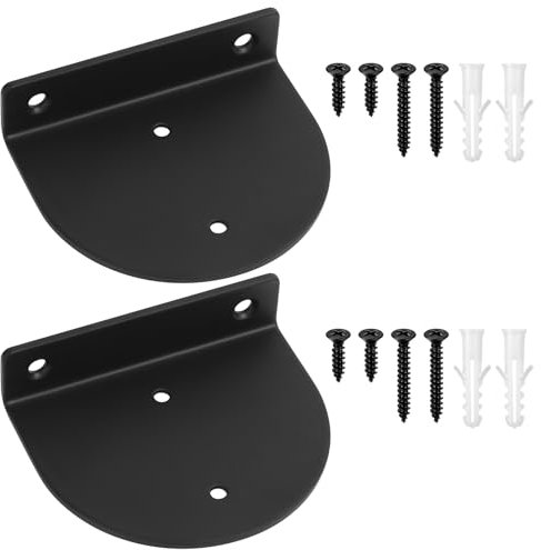 2 STK Schwebende Regalhalterung Unsichtbare Wandregal Halterungen, Halbkreis Wandhalterungen Regal, Schwarz Regalträger Wandmontage, Schwerlast Regalwinkel für Schweberegal Regalbrett Halterung