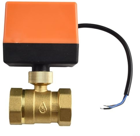 HEBEOT Ball Valve Electric 2 Way Brass Zone Valve Motorized Ball Valve Motorised Zone Valve For Heating, Air Conditioning, Underfloor Heating(DN15)
