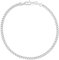KRKC Herren Armband, Silber Farbe 3mm Edelstahl Panzerkette Cuban Armband, Nickel-frei Rostfrei Armbänder für Männer Länge 21,6cm