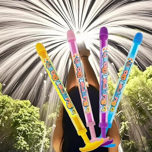 Huiyuenuo 4 Stück Feuerwerks Wasserpistole Spielzeug, Romantisches Feuerwerk Wasserpistole für Paare, Feuerwerk Wasserpistole Wasserspritze Spielzeug, Fun Pool Spielzeug für Outdoor Pool Beach.