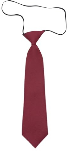 yanwuwa Cravate réglable pour femme pour affaires, mariage, uniforme scolaire et occasion formelle, cravate courte longueur pour spectacle de scène, rouge vin, M