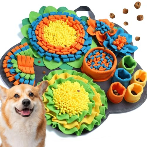 PetGens Alfombra Olfativa Perros, Juguetes Perros Interactivos Alfombra Olfato Perro Manta Olfativa Perro Accesorio de Entrenamiento Snuffle Mat