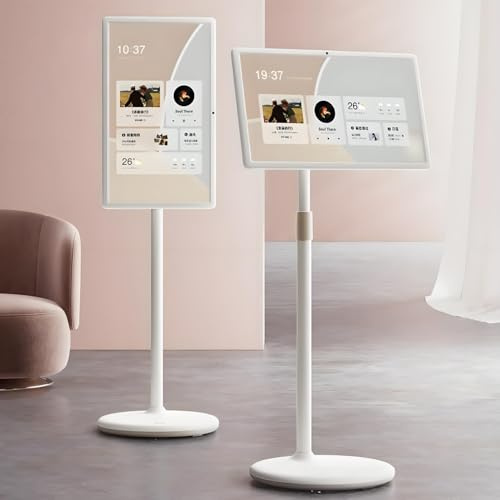 GLBMXDD Televisor portátil de 21,5/24/27/32, 8+128 GB, Smart TV con Ruedas, 6-8 Horas de reproducción, transmisión inalámbrica, Monitor con Pantalla táctil de 10 Puntos 21.5inches