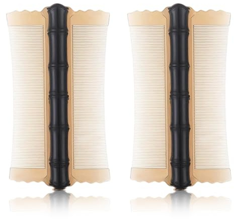 BDEPSTR Pack de 2 Liendrera Piojos y Liendres, Peine de Dientes Finos de Doble Cara para Niños, Adultos y Mascotas, Peine para Caspa y Pulgas, Negro