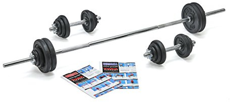 YORK 50kg Black Iron BB/DB Unisex Adult Weights Black