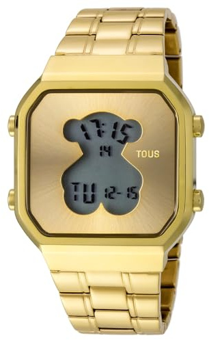 TOUS Watches d-Bear Damen Uhr digital Quarzwerk mit Edelstahl Armband 600350285