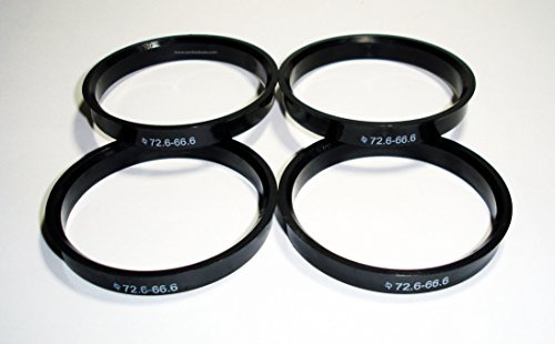 Centradores 4 LLANTA 72.6-66.6 Aros para Llantas ATS AVUS Brock CMS FONDMETAL INOVIT KESKIN LENSO MOTEC OXIGIN PDW RC Design Smiths STILAUTO TOMASON WHEELWORLD WOLFRACE