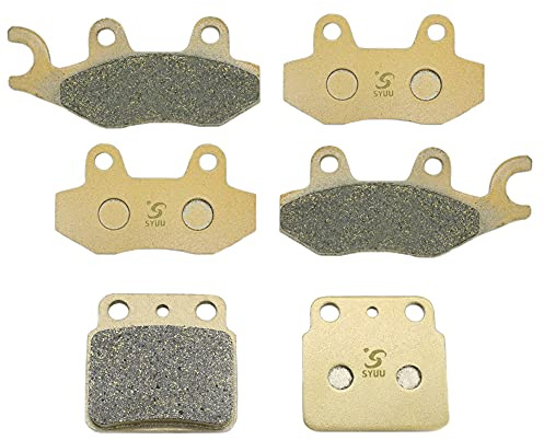 S SYUU Motocicleta Fibra de cobre delantero y trasero Pastillas de freno Compatible con Suzuki LTR 450 LT-R 450 ZK Quadracer LTR 450 LT-R 450 K6 K7 K8 K9 L0 L1 2006-2012 FA165F FA135F FA137R