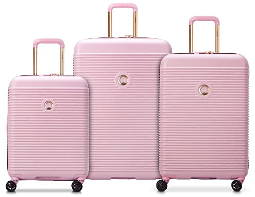 DELSEY Paris - Freestyle - Set mit 3 Hartschalenkoffern 55 cm/ 66,5 cm/ 76 cm - Pfingstrose