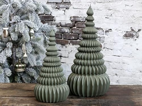 Chic Antique Julgran, träd, polyharts, olika storlekar och färger, juldekoration (dammig grön, 31)