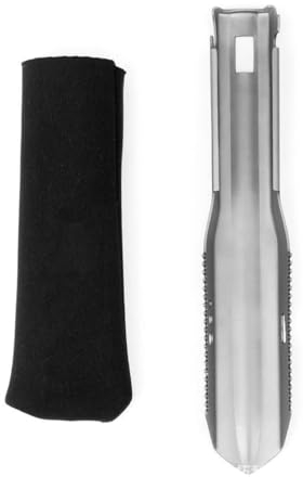 Paleta para orinal de mochilero, pala de mano de titanio para senderismo, camping, bolsas de supervivencia