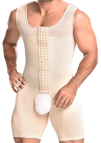 DownLTL Fajas Shapewear Mono Reductoras Hombre Body Shaper Control de Abdomen y Piernas Compresión de Cuerpo Moldeadora Calzoncillos Pantalones Camiseta Interior