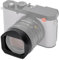 JJC Parasol cuadrado de metal para Leica Q3 43/Q3, diseño optimizado que elimina la viñeta, compatible con filtros ≤8 mm y modo macro, mantiene el ajuste original de la tapa de la lente