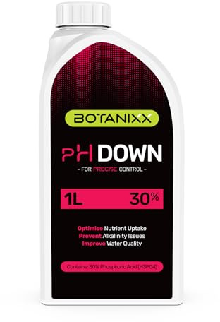 Botanixx pH DOWN 1L – Professional Grade pH Reducer with 30% Phosphoric Acid Solution. Advanced Liquid Plant Additives For All Growing Media. Boosts Nutrient Uptake & Promotes Strong, Healthy Growth