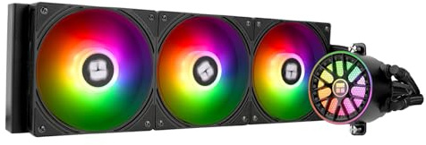 TR-AQUA ELITE 360 V6 ARGB Black-CPU Liquid Cooler, Efficient PWM Controlled Pump, for AM4/AM5,Intel LGA1150/1151/1200/1851/1700,Integrated Water-cooled Radiator-Black