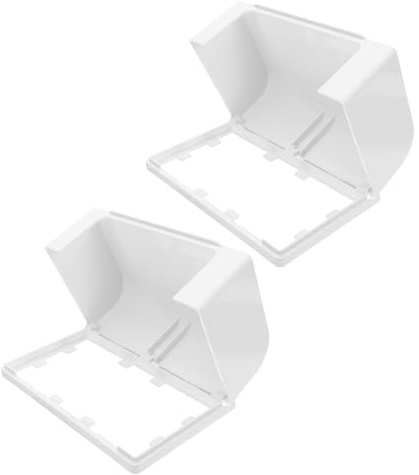 LIFKOME 2 Piezas para Enchufe de Pared Posiciones Autoadhesiva Protector Antisalpicaduras para Baño y Cocina Caja Protectora Segura para Enchufe Doble Blanca Unidades