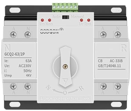 FBFTGMRMTA Interruttore di trasferimento Automatico a Doppia Potenza, commutazione ad Alta Corrente monofase a Quattro Fili trifase 220 V 4P 125 A(2P,125A)