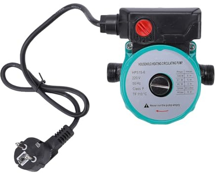 Spacnana Bomba de Recirculación de Agua Caliente, Bomba Circuladora de Cabezal de 65 L/min de 3 Velocidades 46 W 67 W 100 W con 1 Pulgada NPT para Calentador Eléctrico, de Calefacción (Enchufe