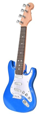 16 inch Guitar Musical Instrument Toy for Kids Boys Girls, 4 Strings Mini Guitar with Strap for Toddlers/ Beginner/ Children (Blue)