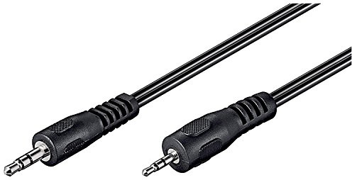 Goobay 50459 Audio AUX Adapter Cable, 3.5 mm to 2.5 mm Stereo, Black, 2 m Cable Length