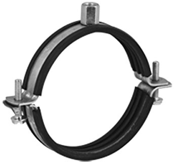 Abrazadera de tubo con inserto de goma NW 250 mm rosca M8/M10