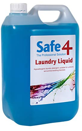 Safe4 Hypoallergenic Laundry Detergent | Safe for Allergies | Eco-Friendly & Effective for Clothes, Animal & Human Bedding, and Work Uniforms (Pack of 1, 5L)