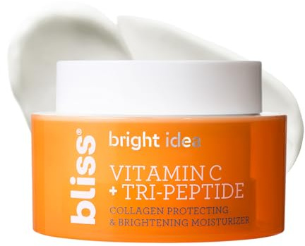 Bliss Bright Idea Tri-Peptide Brightening Moisturiser | Vitamin C & Squalane | Hydrating Anti-Aging Face Cream for Radiant Skin | Clean Vegan & Cruelty Free 50 ml