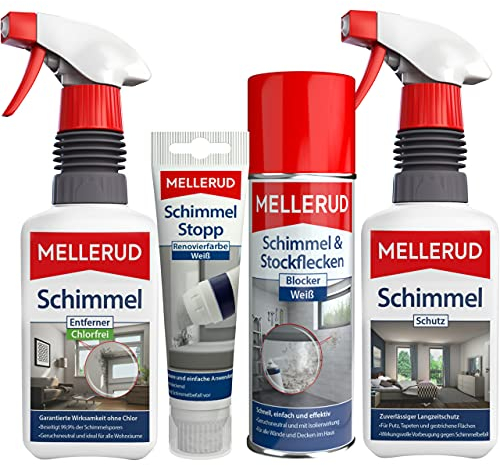 MELLERUD Schimmelset Schlaf- & Kinderzimmer | Effektive Schimmelbekämpfung und Langzeitschutz für Wände und Decken | Set mit 4 Produkten