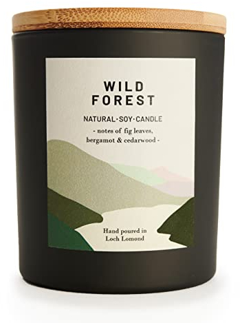 Wild Forest - Organic & Vegan, Luxury Scented Soy Wax Candles. Hand Poured in Loch Lomond, Scotland | Ocoee House Limited (+8 Scent Options, x2 Sizes) 450g