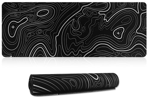 HoYiXi Mouse Pad for Home Office Work,Gaming Mouse Pad Desk Pad Soft Smooth Surface and Anti-Slip Rubber Base Waterproof Soft Cloth XX Mouse Mat 600 x 300 x 3MM,black