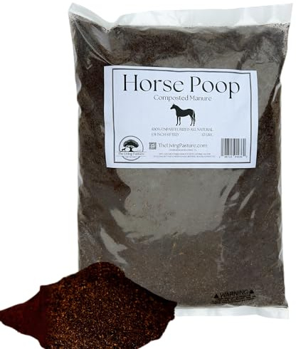 Horse Poop Composted Manure Garden Soil Amendment, 10 lbs
