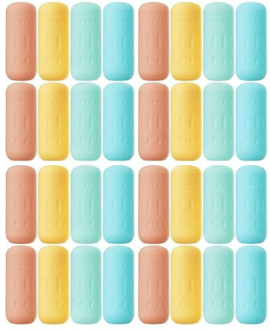 Remingtape 16pcs Silicone Bottle Covers,Travel Essential for Women, Luggage Travel Size Toiletries,Elastic Sleeve for Leak Proofing