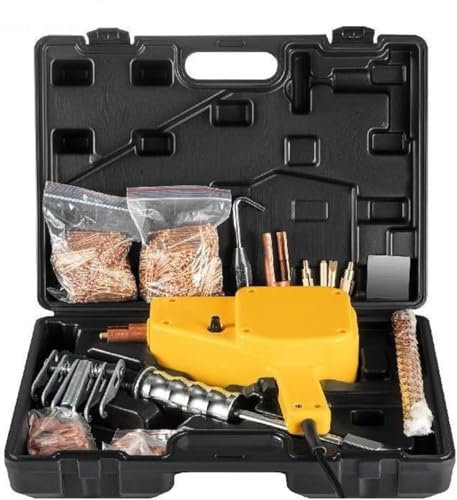 Kit completo de reparación de abolladuras con soldadora de pernos - Equipo de soldadura por puntos de 800 VA con accesorios | Ex-tractor de pernos y abolladuras con soldadora de puntos