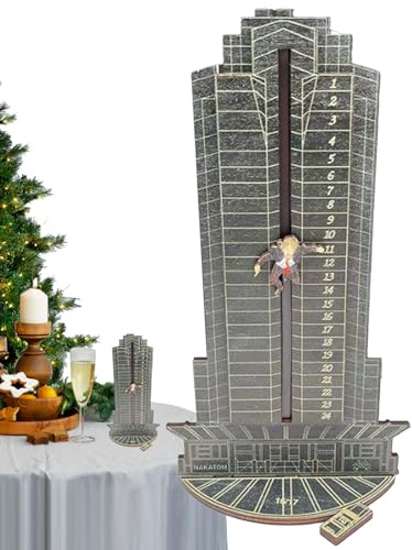 Glidande adventskalender - 24 dagars glidskenor i trä - rolig säsong för och vuxna