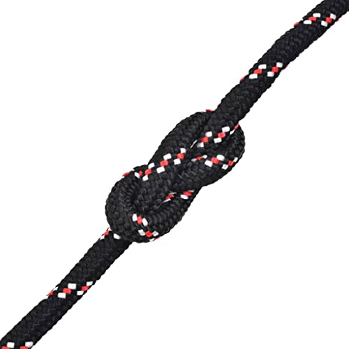 Cuerda para tender la ropa, de polipropileno, 10 mm, 250 m, color negro
