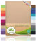 leevitex® Spannbettlaken 120x200cm - 130x200cm | Spannbetttuch Bettlaken | 100% Jersey Baumwolle | Matratzenhöhe bis 25 cm | Ökotex | Sand/Cappuccino