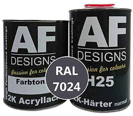 Alex Flittner Designs 2K Lack 3 kg Set RAL 7024 Graphitgrau seidenmatt Holz Maschinen Industrielack LKW NFZ