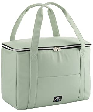 Be Cool Große City Kühltasche in Mintgrün L, 44 x 22 x 29cm 28 L Volumen mit Breiten Tragegriffen für Picknick, Schule, Ausflüge, Reisen