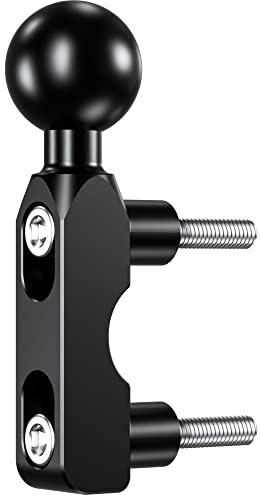 BRCOVAN Aluminum Alloy Mount Base with 1'' TPU Ball for Motorcycle Brake/Clutch Reservoir Compatible with RAM Mounts B Size 1'' Ball Double Socket Arm & Bike Motorcycle Phone Holder