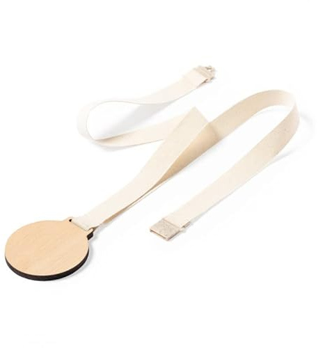 Genérico 10 Medallas de Madera y cordon de Algodon