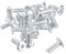 QUARKZMAN M6 x 15mm Tornillos de Cabeza Plana con Hexágono Interior, 20 Unidades Pernos Duraderos para Sujetadores de Muebles y Reparación de Equipos, Plateado