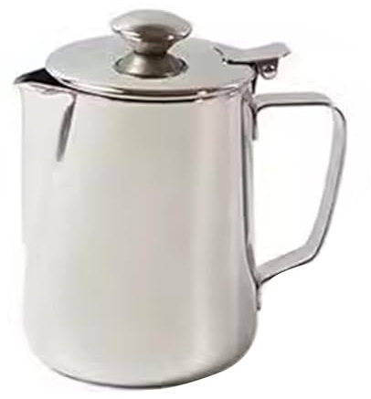 Milk Frothing Pitcher, Coffee Milk Frother Cup, Thickened Stainless Steel Pointed Spout Milk Frothing Pitcher Jug for Coffee Milky Tea Latte 600ml, Espresso Machine, Milk Frother, Latte Art
