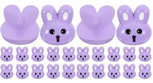 Tofficu 24pcs Resin Rabbit Shaped Buttons for Crafting Easter Decorative Buttons DIY Resin for Sewing and Delicate Clothes