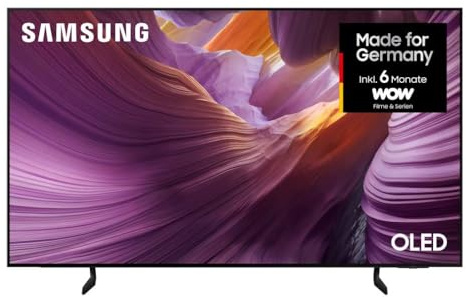 Samsung OLED 4K S85F 65 Zoll (163 cm) UHD Fernseher, NQ4 AI Gen2 Prozessor,4K Upscaling, OLED HDR, Farben Pantone validiert, Dolby Atmos, Gaming-Hub, Knox Security, Samsung Vision AI Smart TV