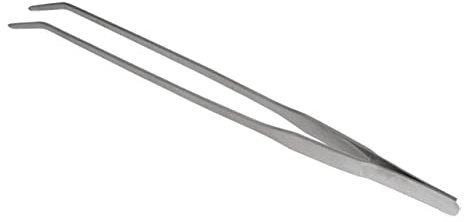 SEWOART Pince À Épiler pour Plantes Aquatiques 38 Cm Pointe Incurvée en Acier Inoxydable pour Aquarium