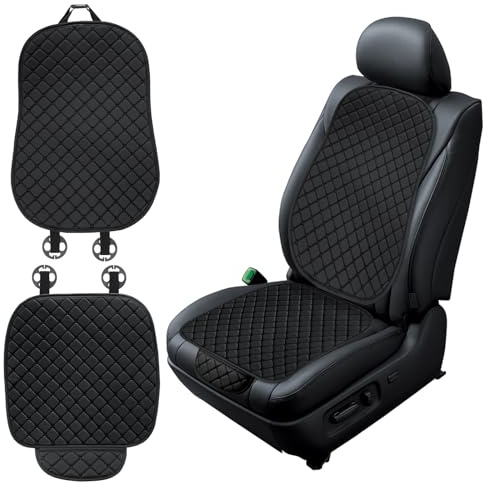 FAELNK Fundas de Asiento Universales Cojín para Respaldo de Coche Asientos Delanteros de Coche Asiento del Conductor con Respaldo Cojín Impermeable Antideslizante Transpirable