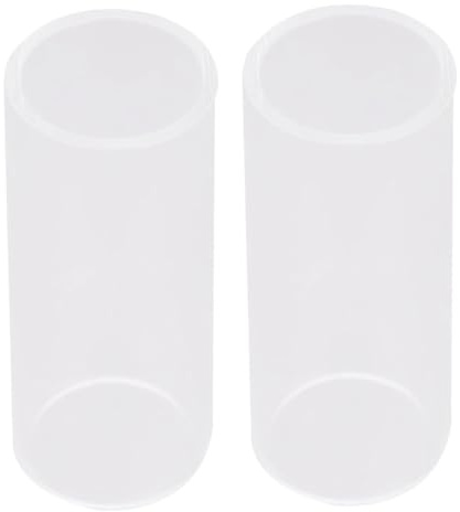 Zerodeko 2pcs White Glass Guitar Slide for Guitar Players with Smooth Gliding Surface and Sustain Suitable for Acoustic and Electric Accessories