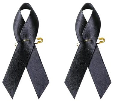 Svart och vit rosettbrosch för minnestillfällen och skjortutsmyckning svartvit rosett brosch nål för minnesservice smycken och tillbehör begravning sympati elegant kavajsnål