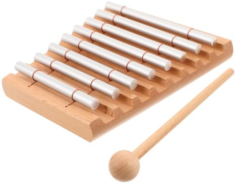 SHINEOFI Instrument de Percussion Pédagogique Ton Brillant en Bois et Métal Compact pour Apprentissage Musical en Classe et Détente