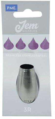Jem Enterprises Large Plain Round Savoy Piping Nozzle Decorating Tip #3R